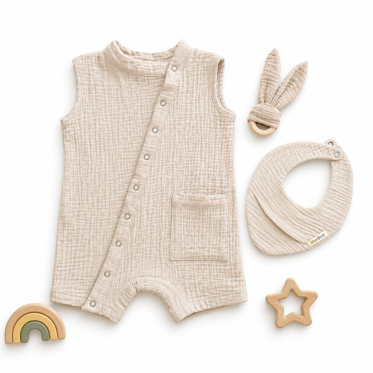 Súprava "Little Explorer" z 100% organickej mušelínu