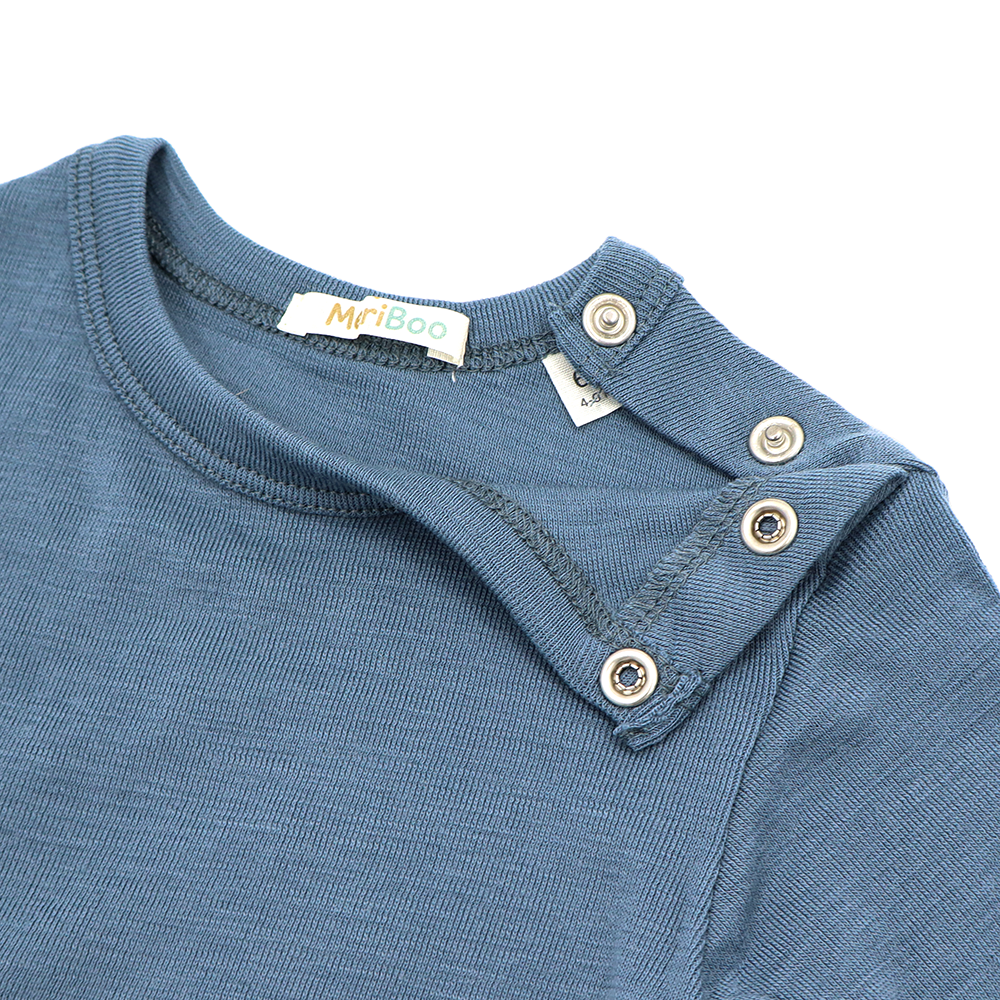 Боди с дълъг ръкав от 100% сертифицирано фино мерино