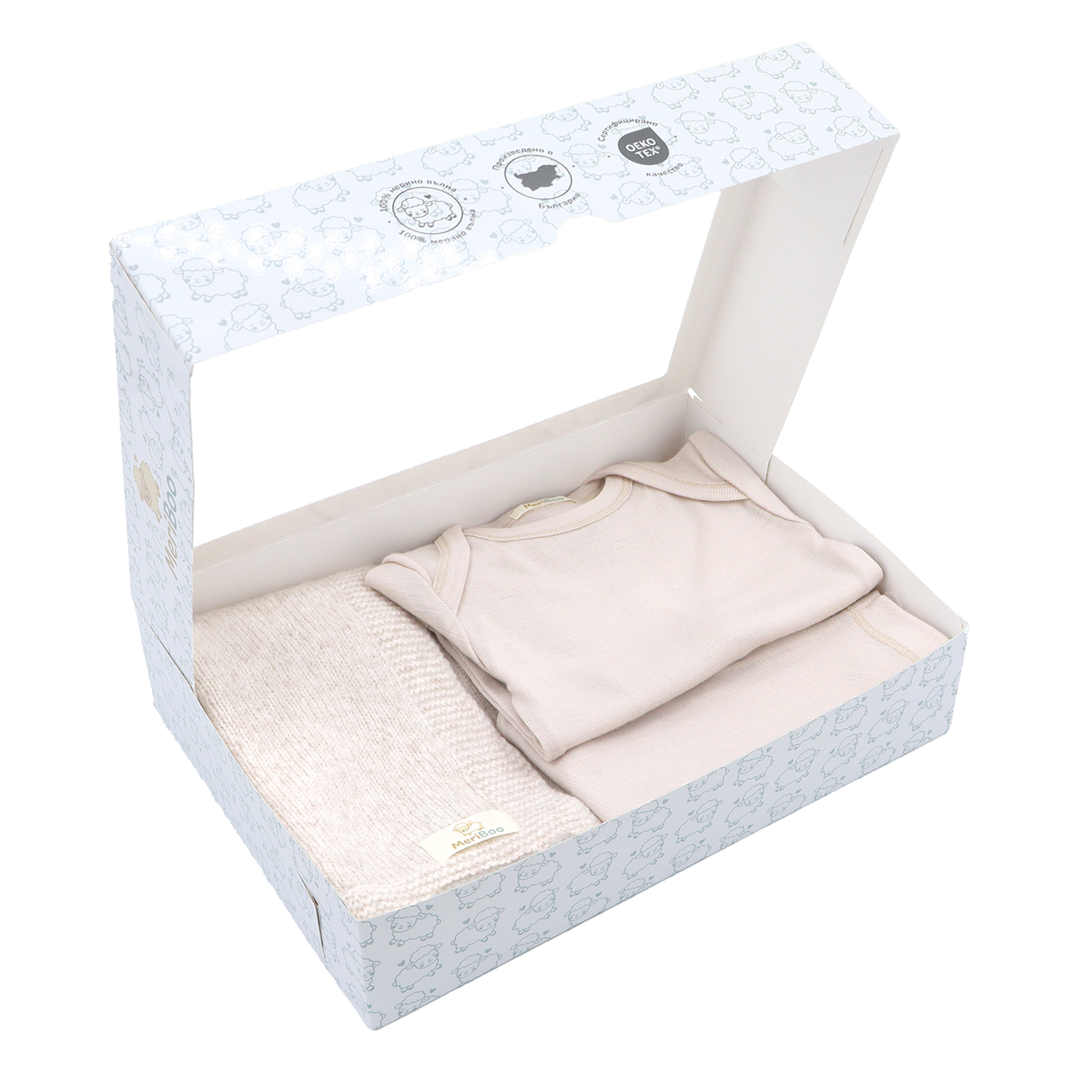 MeriBoo – set de confort certificat din merinos „Mini Cozy”