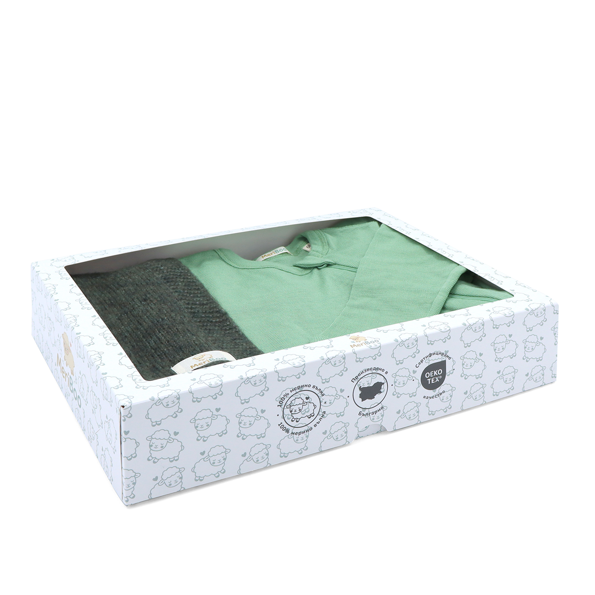 MeriBoo set - romper + blanket made of certified merino "Sweet Dreams"