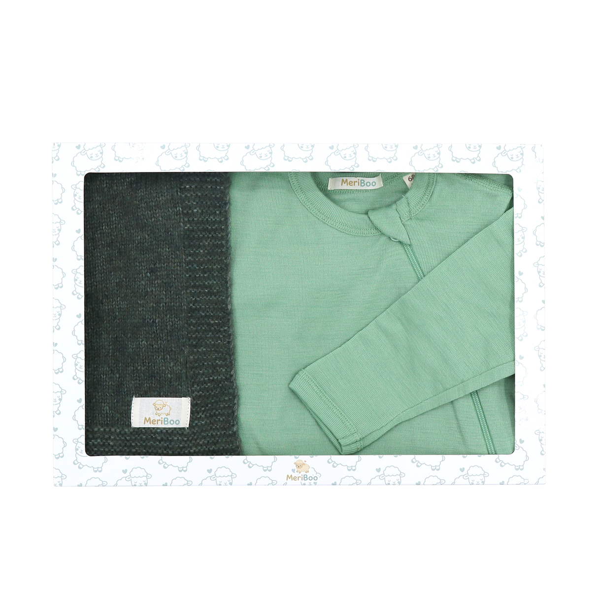 MeriBoo set - romper + blanket made of certified merino "Sweet Dreams"