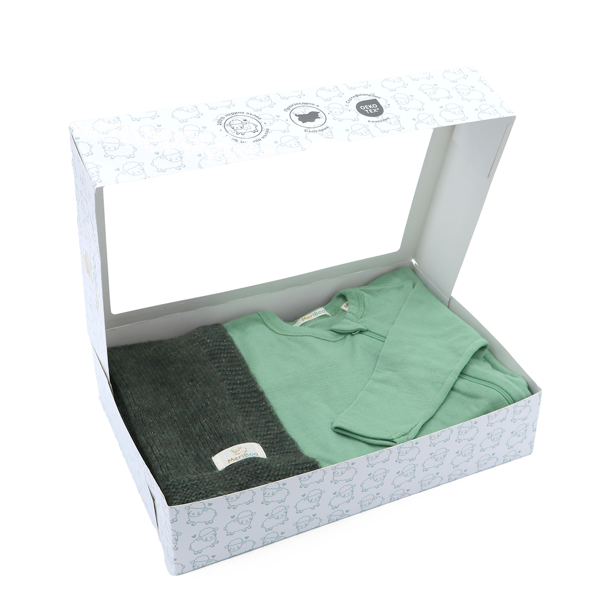 MeriBoo set - romper + blanket made of certified merino "Sweet Dreams"