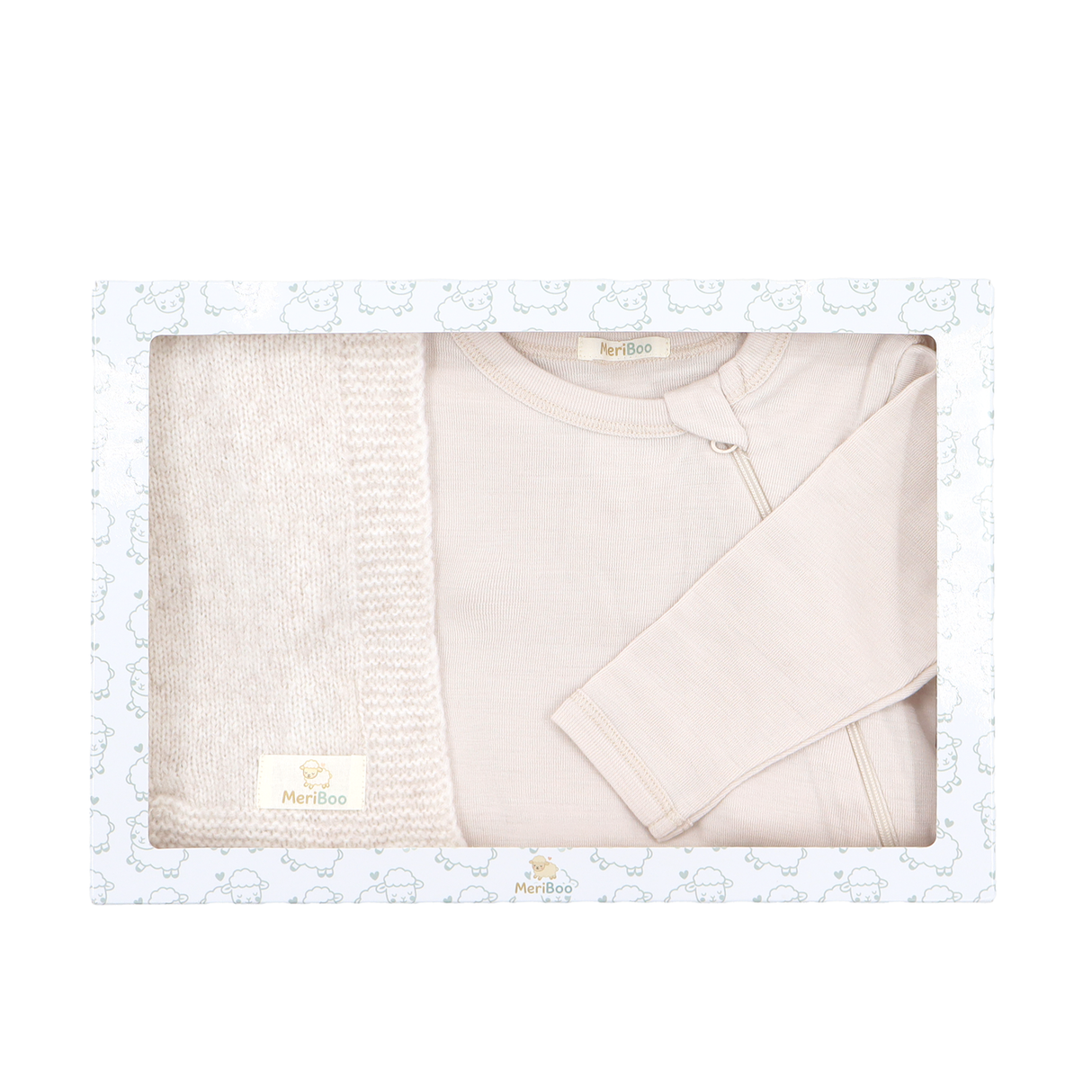 MeriBoo set - romper + blanket made of certified merino "Sweet Dreams"