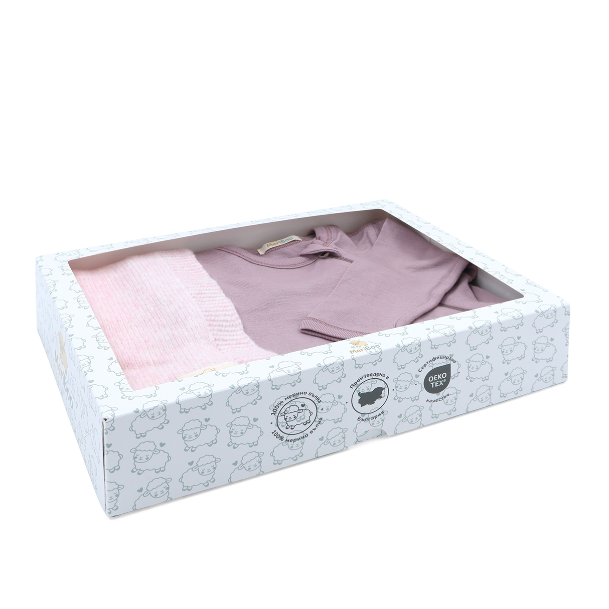 MeriBoo set - romper + blanket made of certified merino "Sweet Dreams"