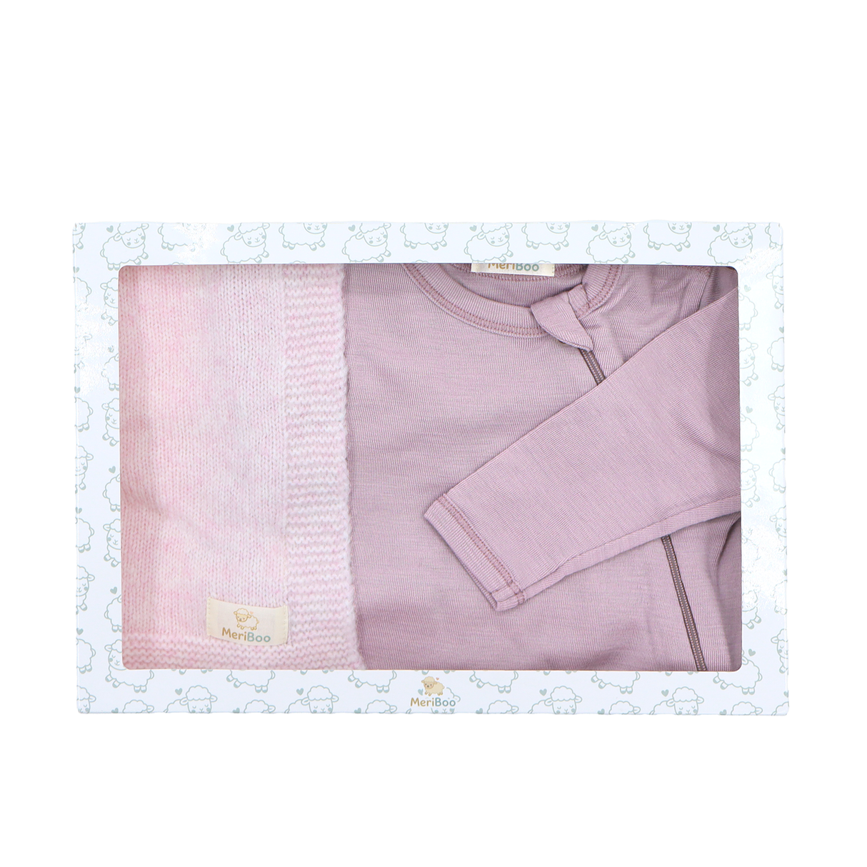 MeriBoo set - romper + blanket made of certified merino "Sweet Dreams"