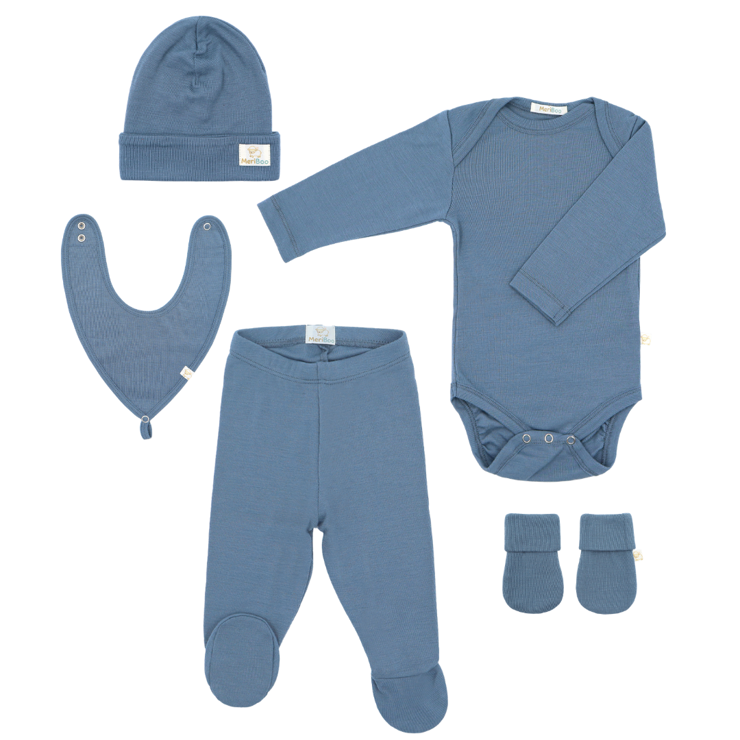 Комплект за изписване от сертифицирано финно мерино "Newborn Essentials Plus"