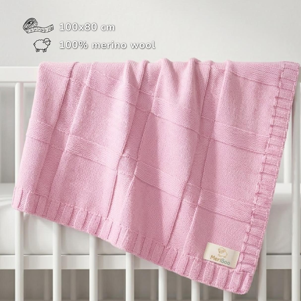 Păturică luxoasă din 100% lână merino certificată
