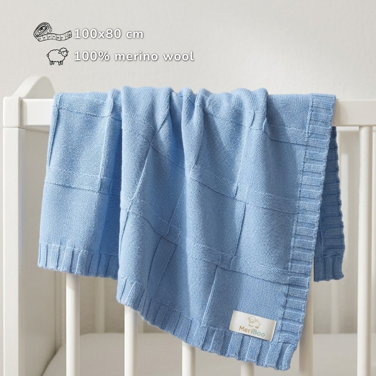 Păturică luxoasă din 100% lână merino certificată