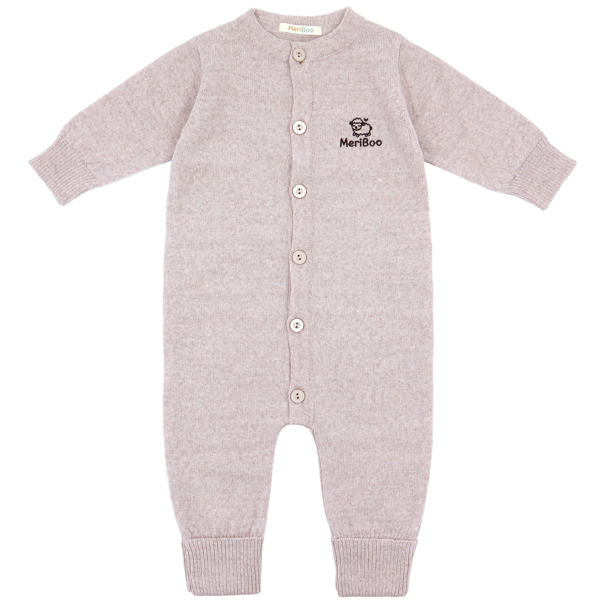 Плетен гащеризон (ромпър) от 100% органична мериносова вълна