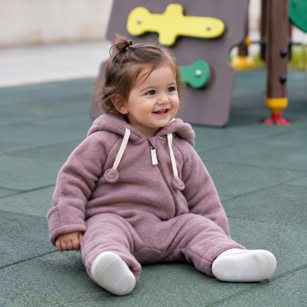 MeriBoo – Premium otroški pajac »Teddy Bear« iz merino volne