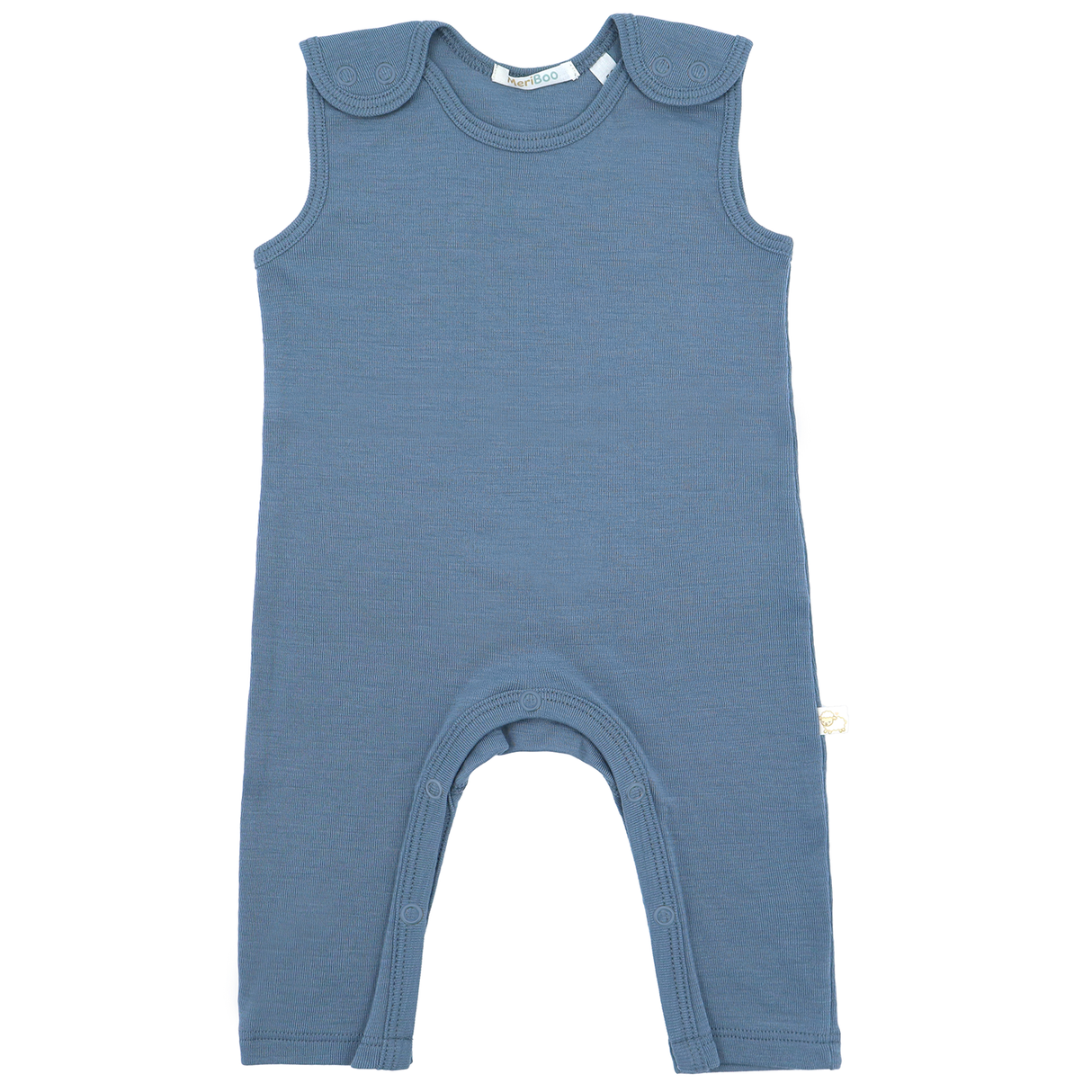 Romper (playsuit) made of 100% organic fine merino with shoulder buttons