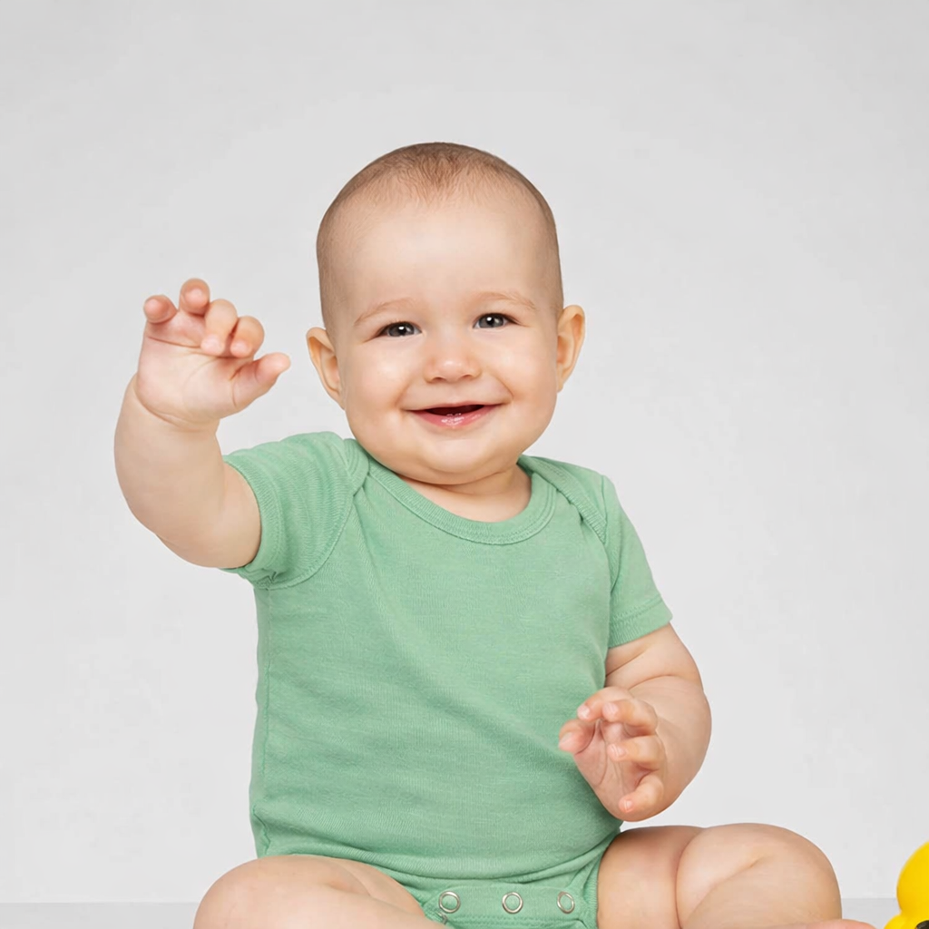 Боди с къс ръкав от 100% органична мериносова вълна