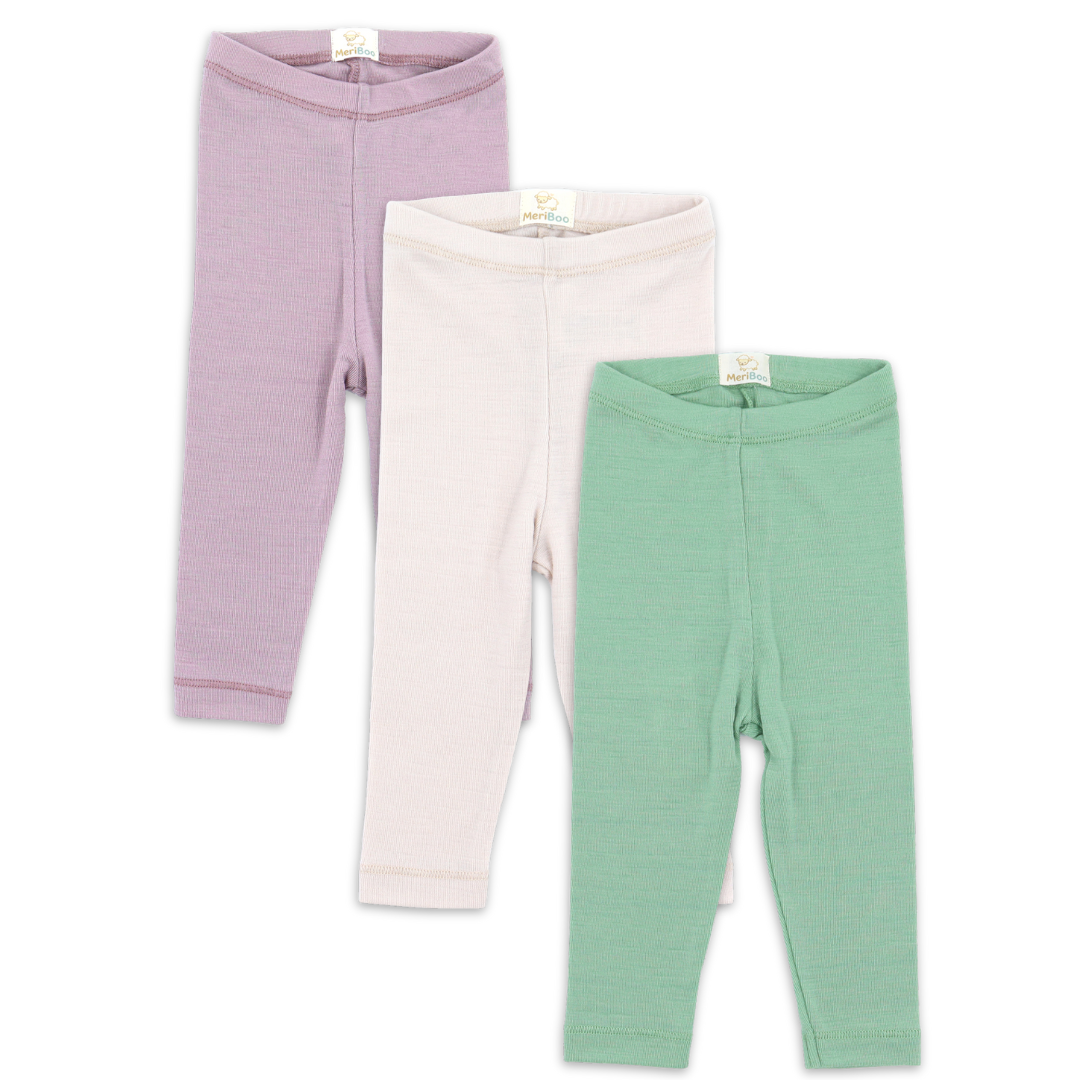 Set de 3 pantaloni din lână merinos 100%