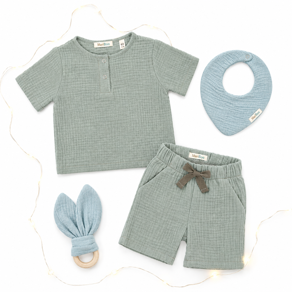 Sunny Days Set made of 100% organic muslin