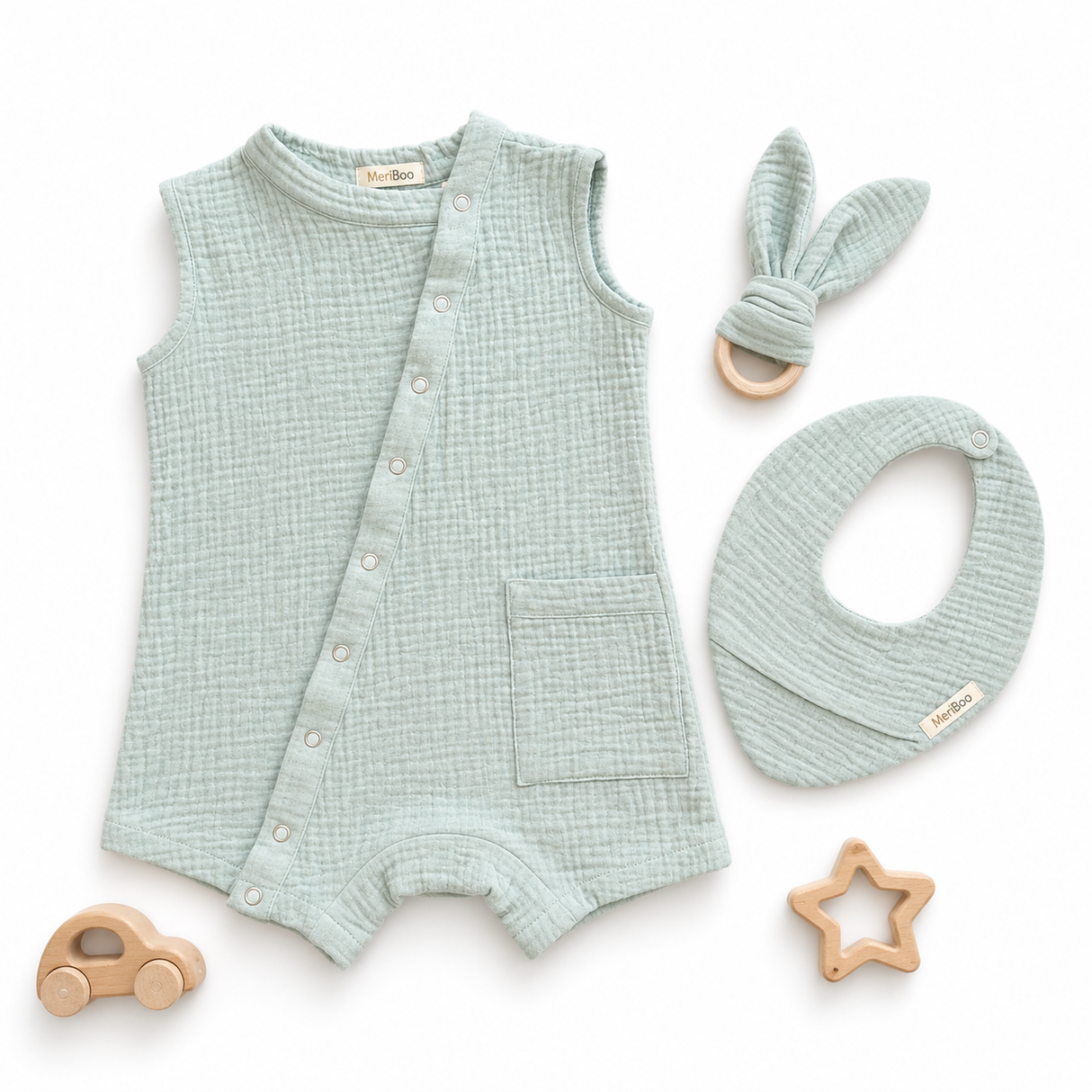 Súprava "Little Explorer" z 100% organickej mušelínu