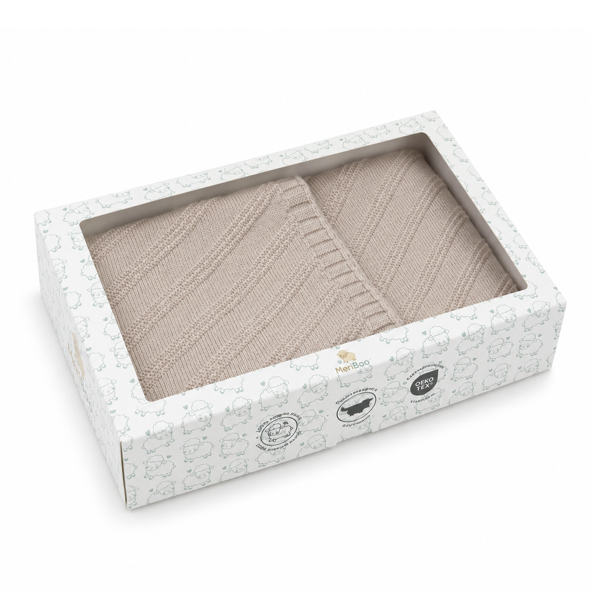 Păturică luxoasă pentru bebeluși din 100% lână merino certificată