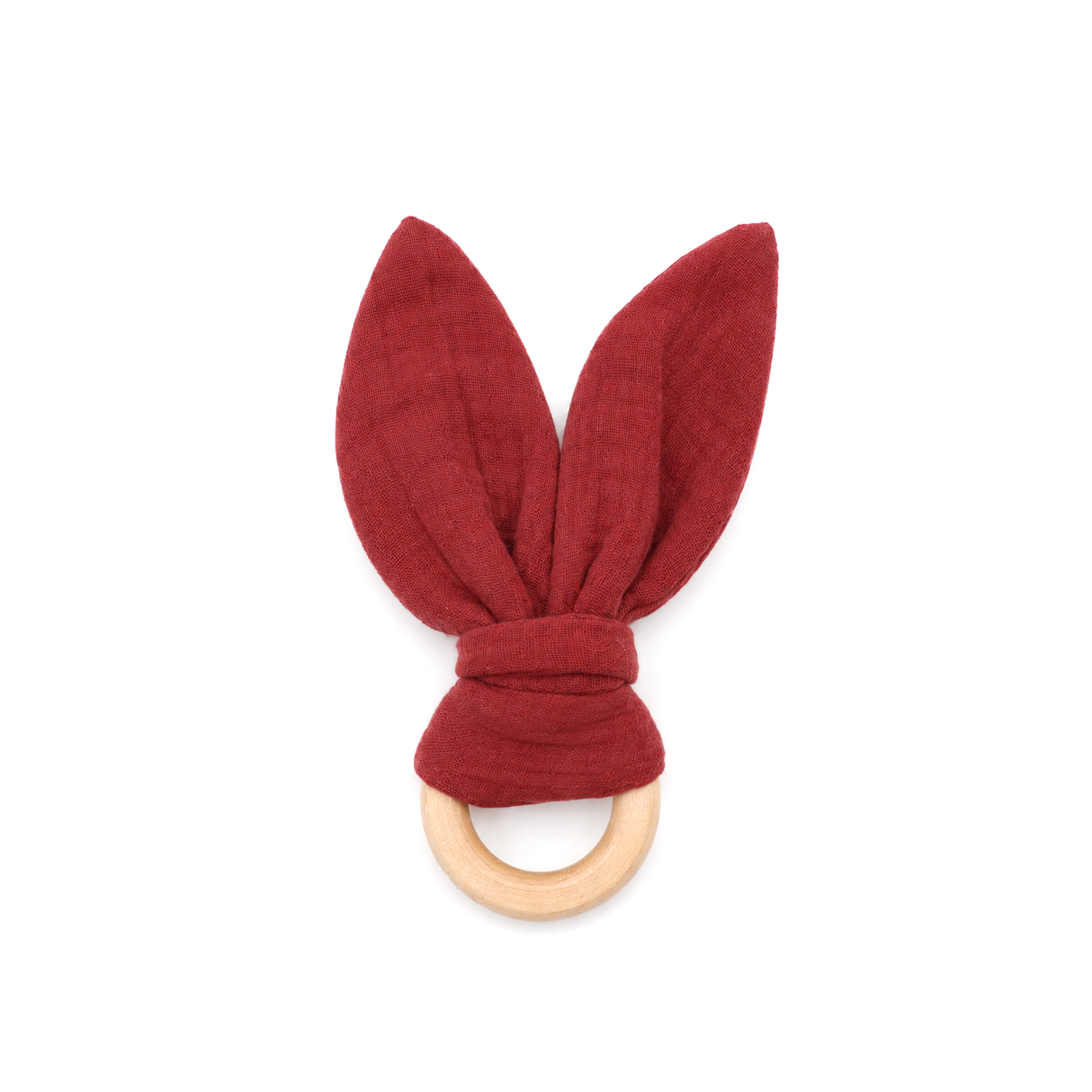 Бебешка гризалка с ушички от 100% органичен муселин
