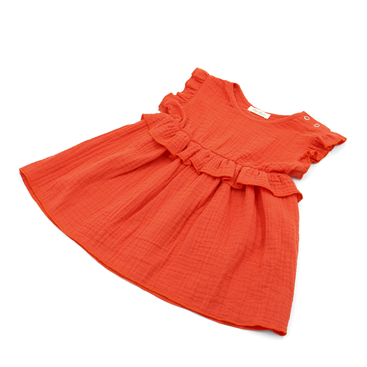 Rochie „Soft Breeze” din 100% muselină organică cu nasturi pentru îmbrăcare ușoară