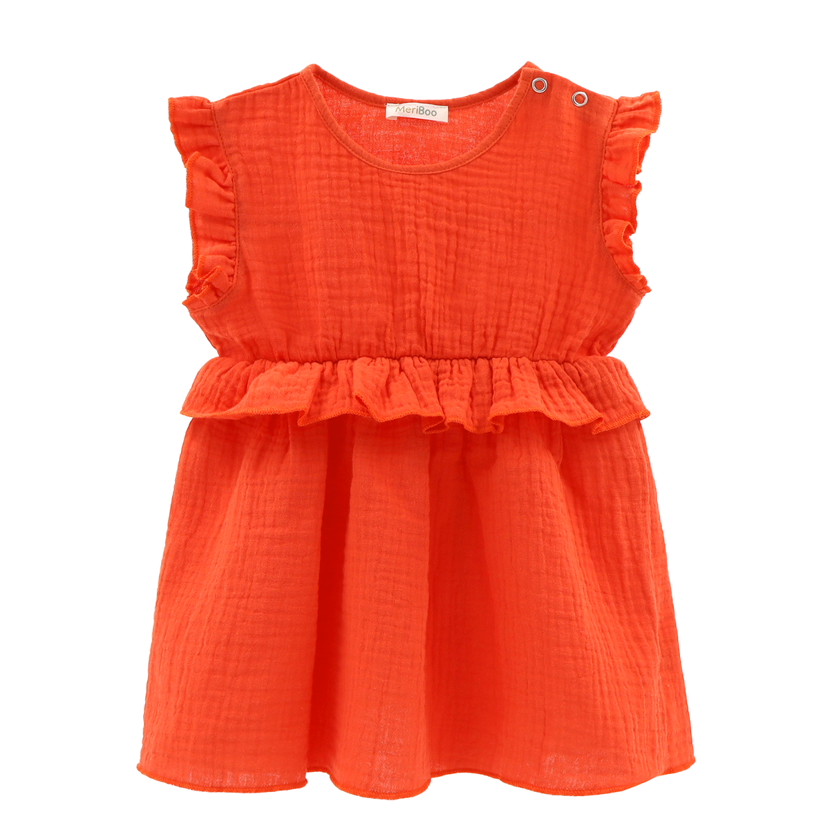 Rochie „Soft Breeze” din 100% muselină organică cu nasturi pentru îmbrăcare ușoară