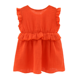 Rochie „Soft Breeze” din 100% muselină organică cu nasturi pentru îmbrăcare ușoară