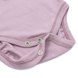 Set of 3 long-sleeved bodysuits with button-down neckline made of 100% organic merino wool