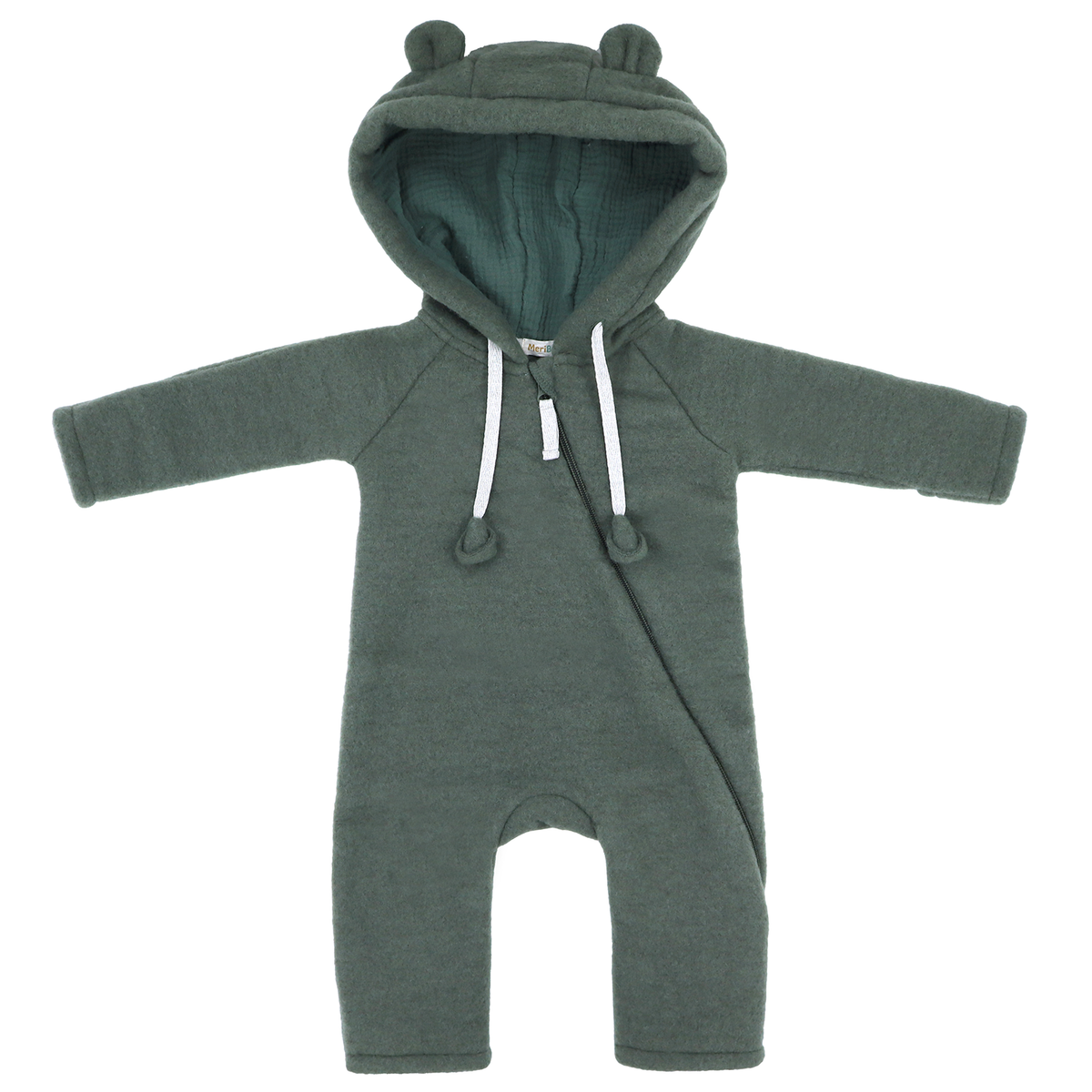 MeriBoo – Premium otroški pajac »Teddy Bear« iz merino volne