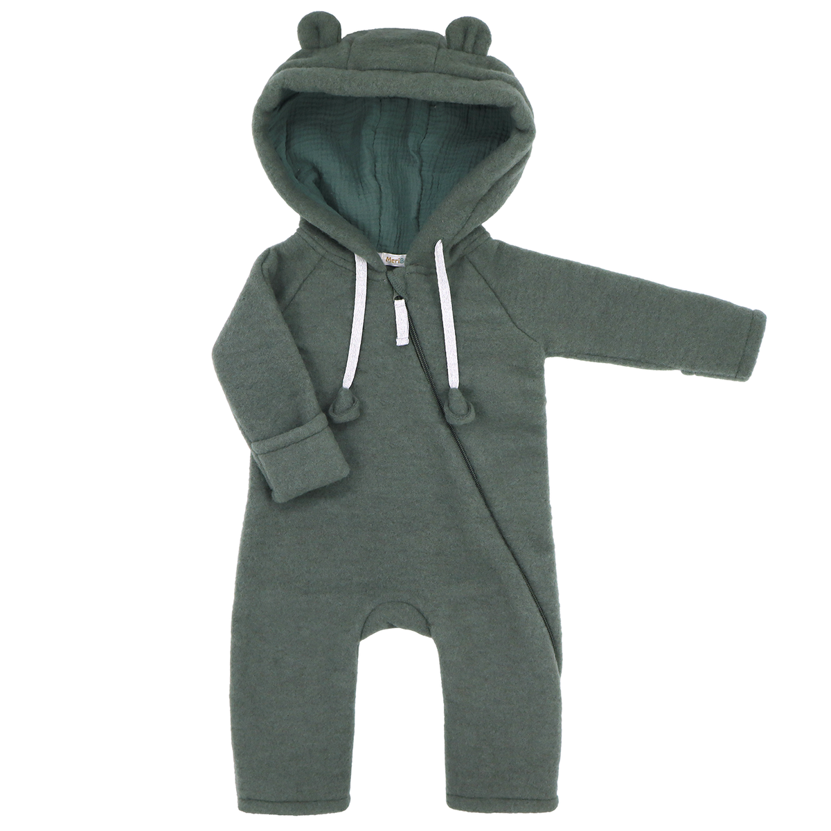 MeriBoo – Premium otroški pajac »Teddy Bear« iz merino volne