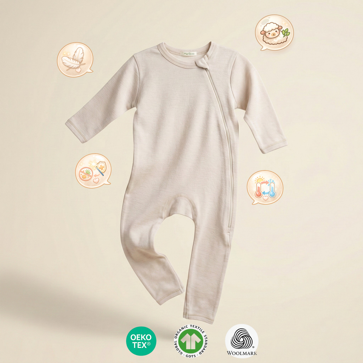 Комплект за изписване от сертифицирано фино мерино "Newborn Essentials"