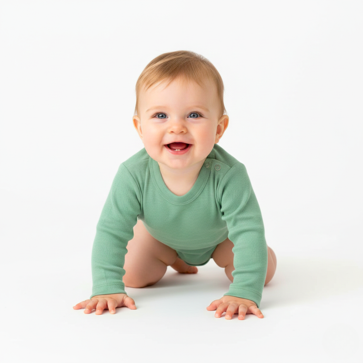 Боди с дълъг ръкав от 100% сертифицирано фино мерино