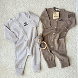 Плетен гащеризон (ромпър) от 100% органична мериносова вълна