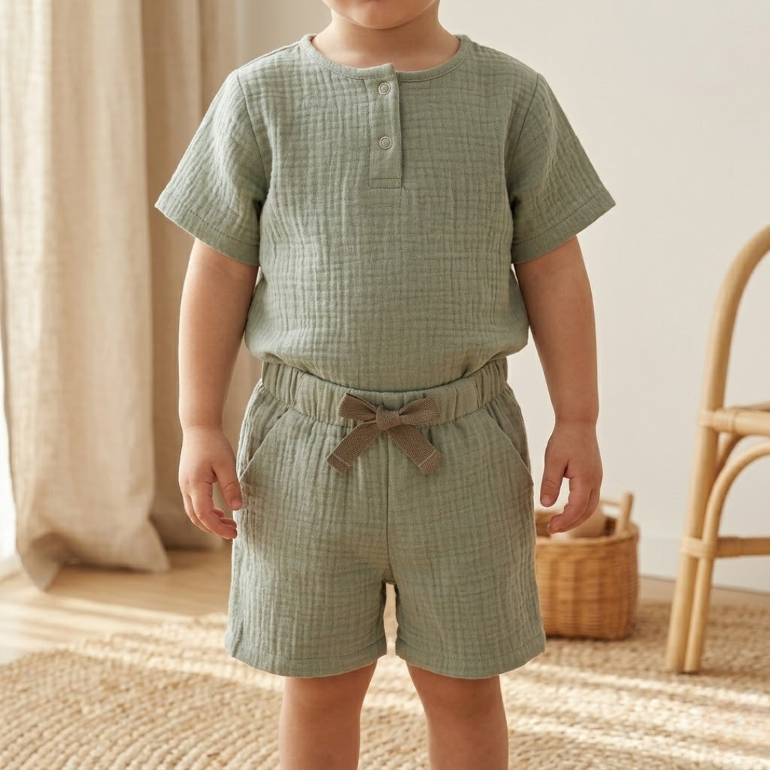 MeriBoo - 100% Organic Muslin Basic Set "Mini Essentials Summer"