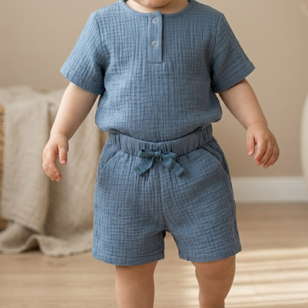 MeriBoo - 100% Organic Muslin Basic Set "Mini Essentials Summer"