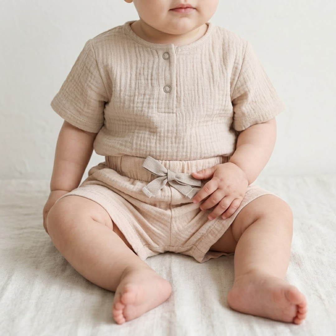 MeriBoo - 100% Organic Muslin Basic Set "Mini Essentials Summer"