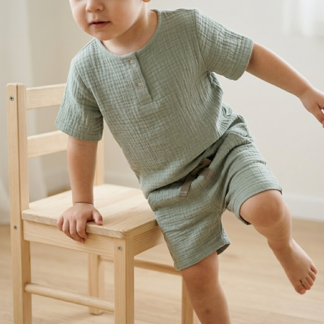 MeriBoo - 100% Organic Muslin Basic Set "Mini Essentials Summer"