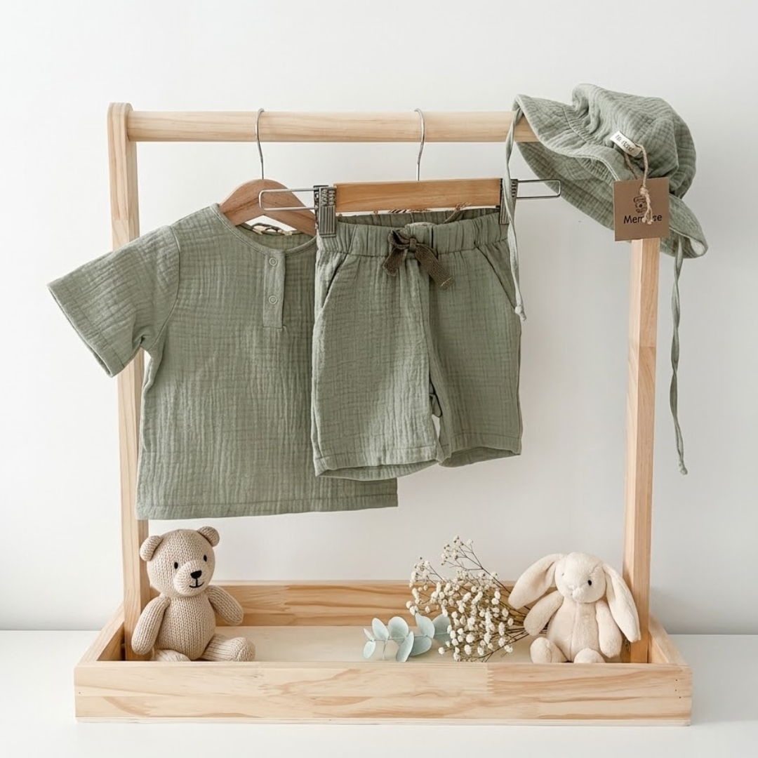 MeriBoo - 100% Organic Muslin Basic Set "Mini Essentials Summer"