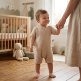 "Soft Breeze" romper made from 100% organic muslin