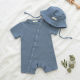"Soft Breeze" romper made from 100% organic muslin