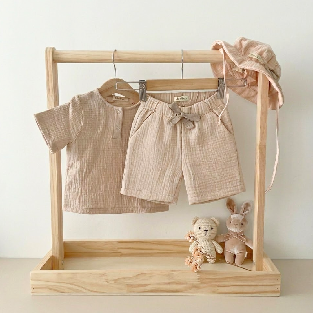 MeriBoo - 100% Organic Muslin Basic Set "Mini Essentials Summer"