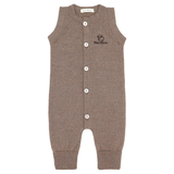 Pletený overal (romper) bez rukávov zo 100 % organickej merino vlny