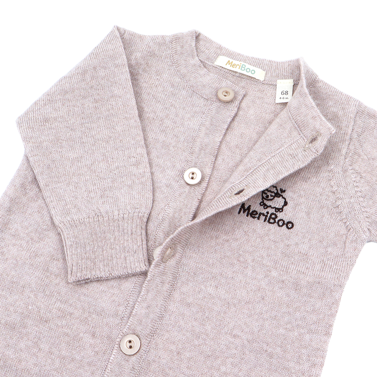 Плетен гащеризон (ромпър) от 100% органична мериносова вълна