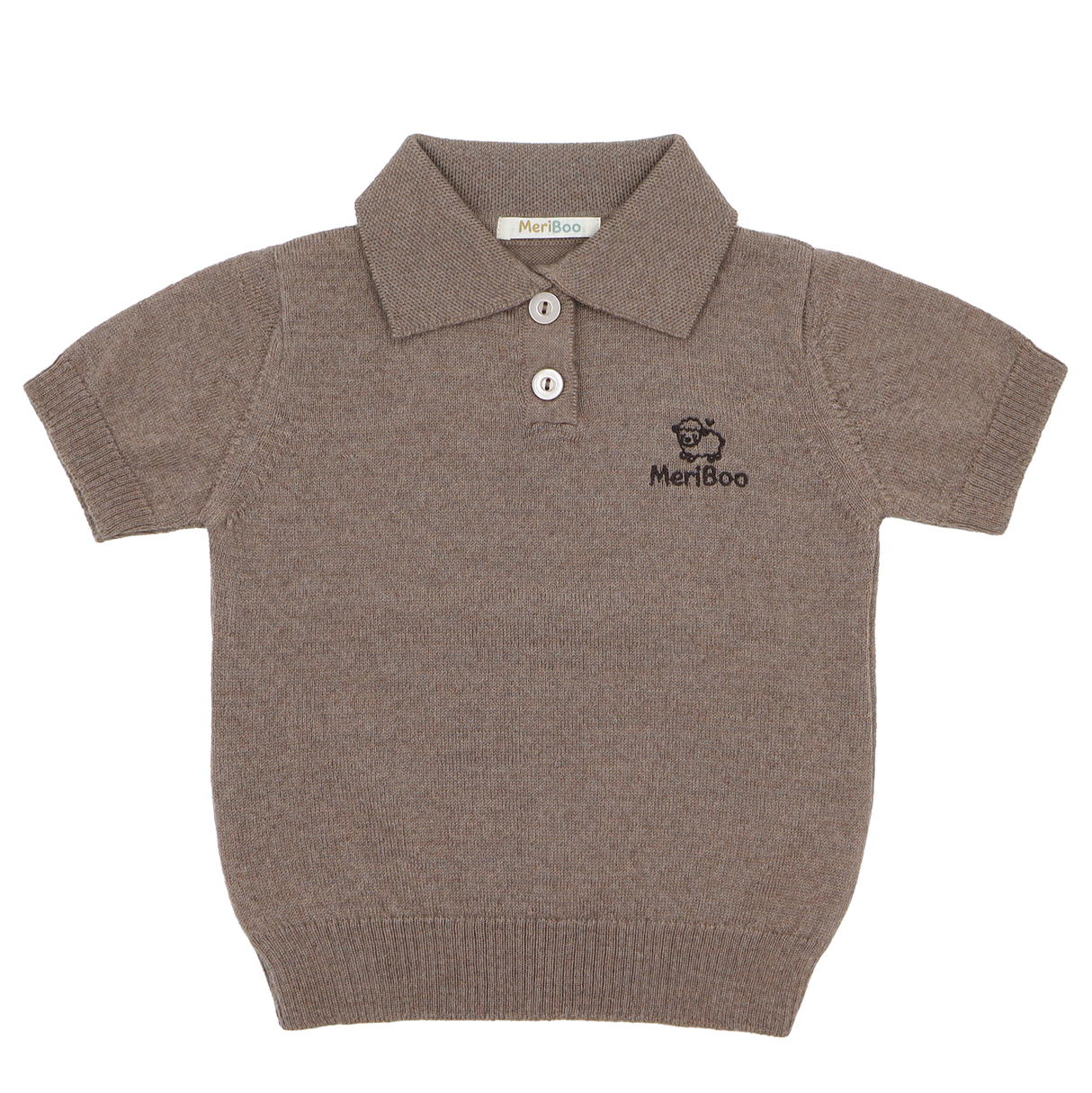 Детска плетена блузка с якичка от 100% органично мерино