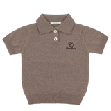 Детска плетена блузка с якичка от 100% органично мерино