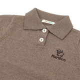 Детска плетена блузка с якичка от 100% органично мерино