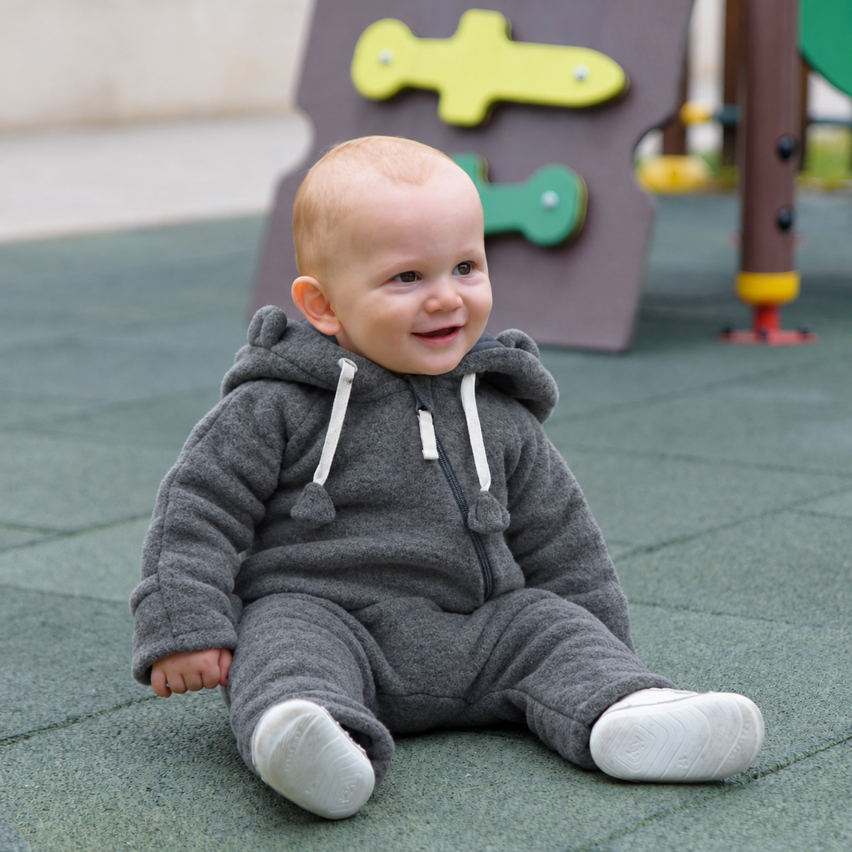 MeriBoo – Premium otroški pajac »Teddy Bear« iz merino volne