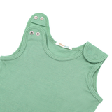 Гащеризон (ромпър) от 100% органично фино мерино с копчета на раменете