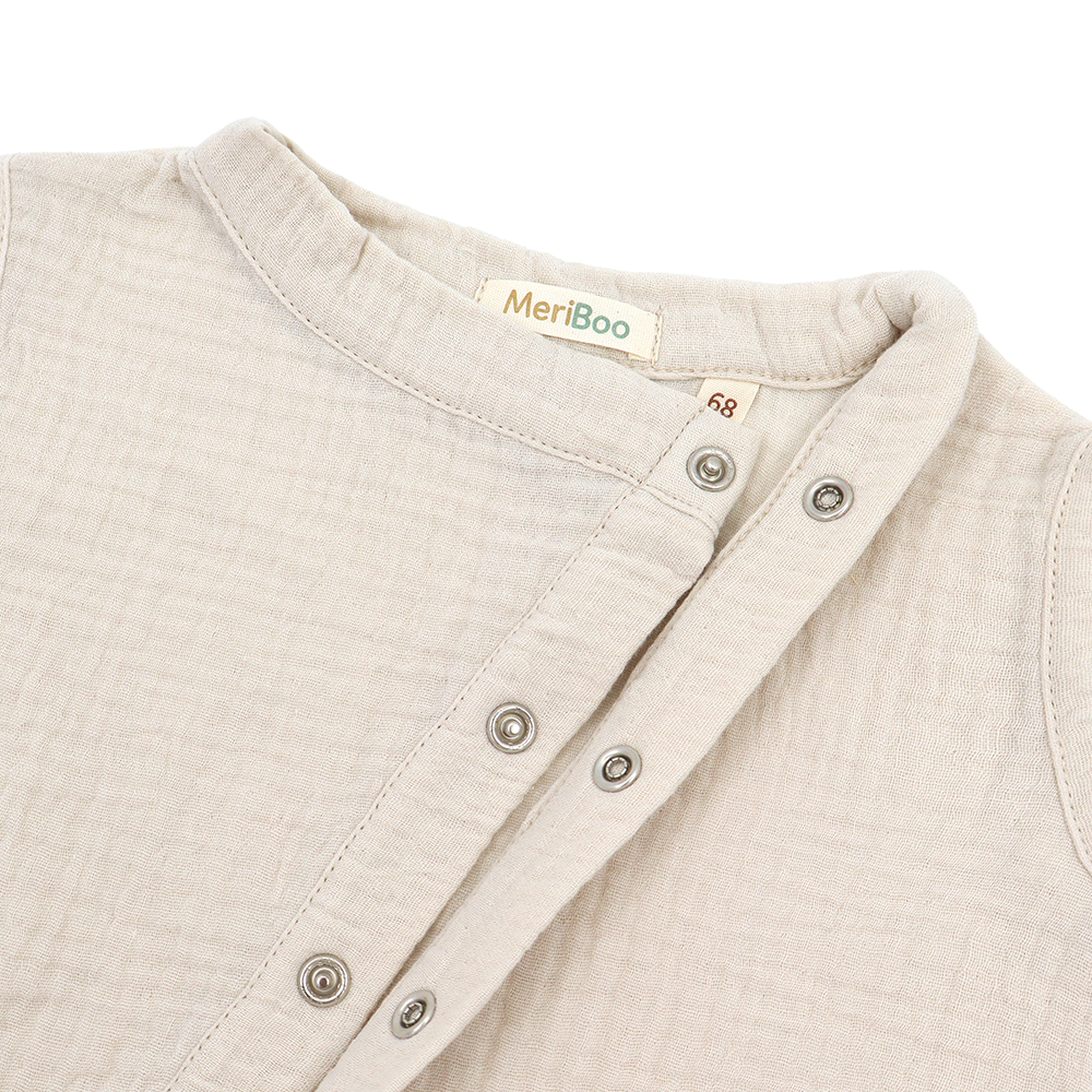 Sleeveless Romper "Soft Breeze" made of 100% organic muslin