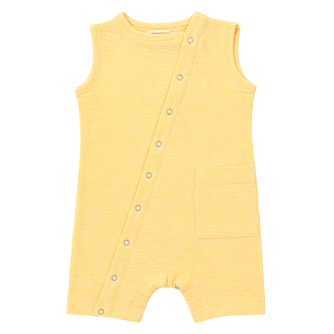 Sleeveless Romper "Soft Breeze" made of 100% organic muslin